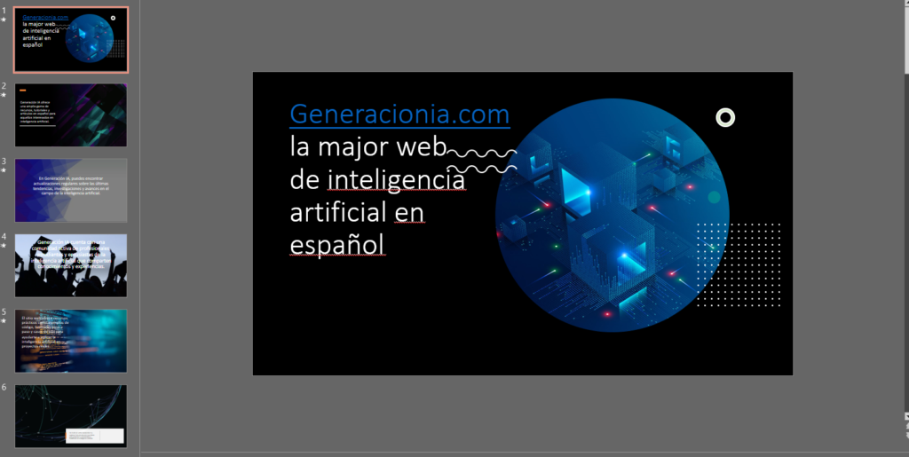 Crea la presentación en chat GPT para PowerPoint