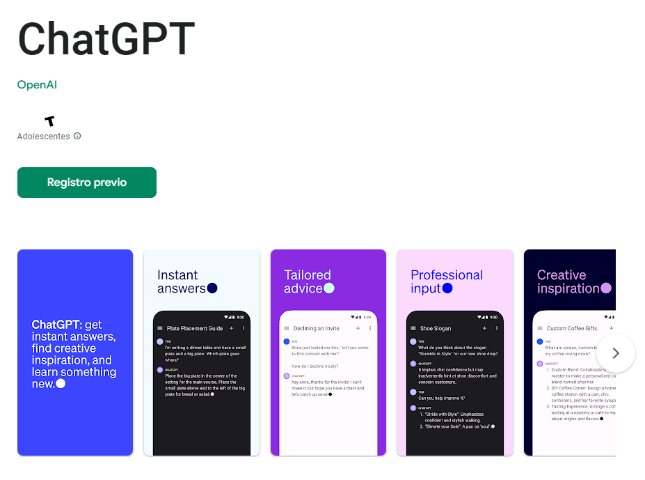 Cómo pre-registrarse en ChatGPT para Android